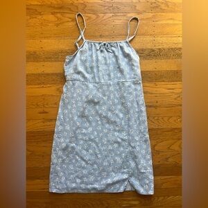 Art Class Sky Blue Linen Blend Dress
